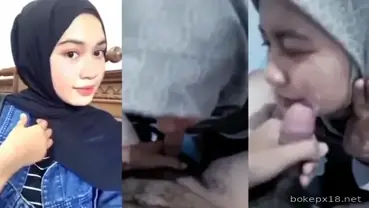 Bokep hijab manis ngisep sampai muncrat di muka